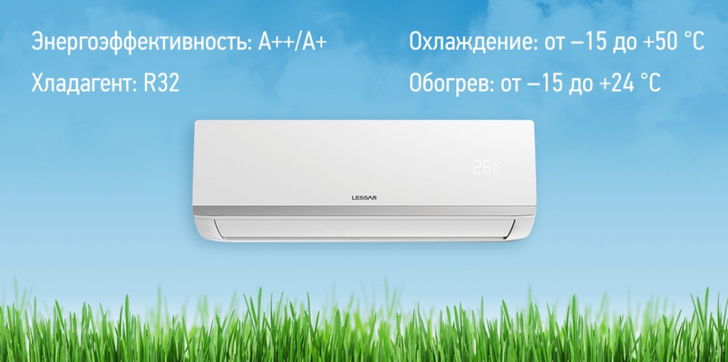 2. Lessar сплит-система настенный LS-HE09KCE2B/LU-HE09KCE2B (серия FLEXCOOL 2025)