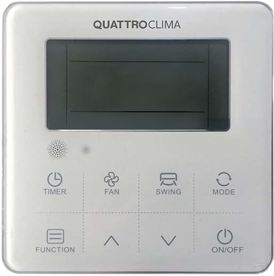 4. QuattroClima сплит-система кассетный QV-I12CG1/QN-I12UG1/QA-ICP11 (серия Кассетные сплит-системы постоянной производительности)